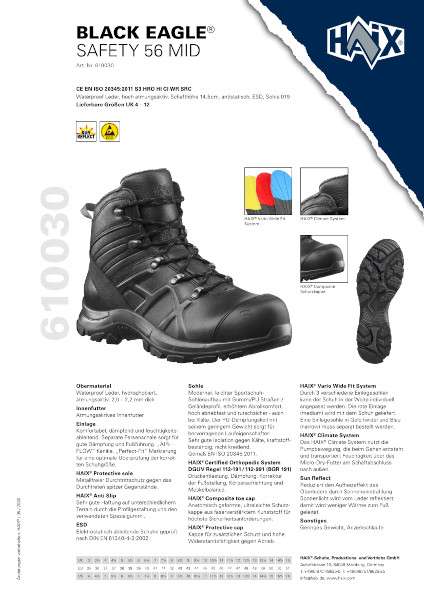 Haix Black Eagle Safety 56 LL mid (Neu und originalverpackt) in Montlingen für CHF 100 - mit