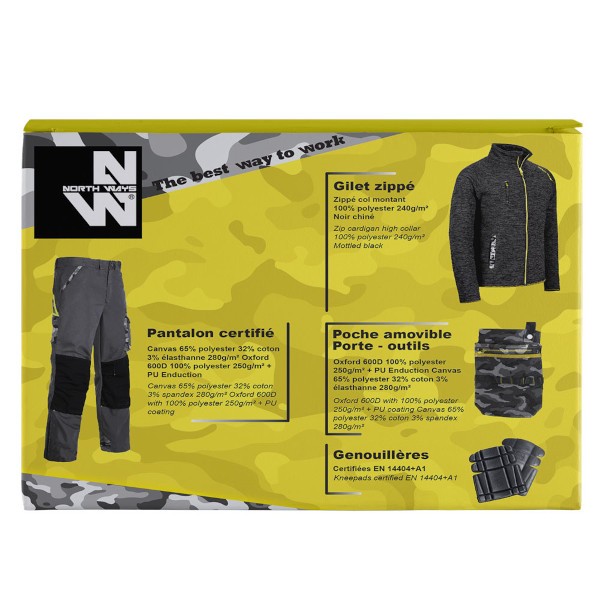 North Ways Arthur Kinder Arbeitsoverall Grau - Praktischer Latzhose Für Kinder